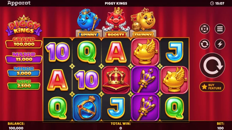 Piggy Kings - pokretanje Hold and Spin s Boostyjem